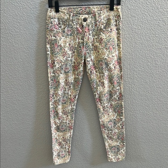 True Religion Chic Floral Print Skinny Jeans Pants Size 27 - Picture 1 of 8